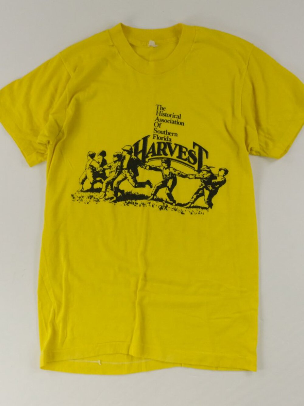 Vintage 80's South Florida Harvest Sz. Small Yellow 32' in Single Stitch T-Shirt
